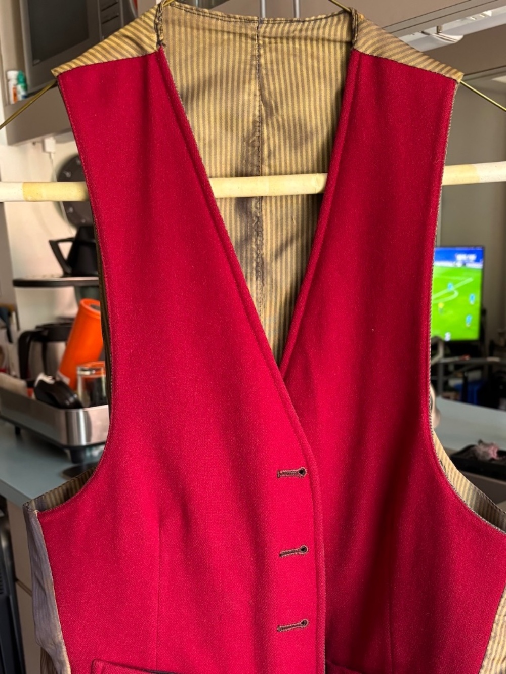 Vintage Vest. Double Sided. Wool with Satin Lining.